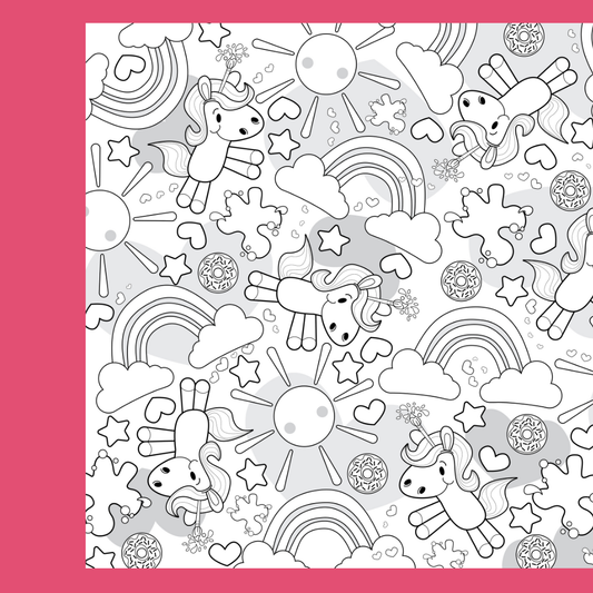 Unicorns Mini Colouring Poster