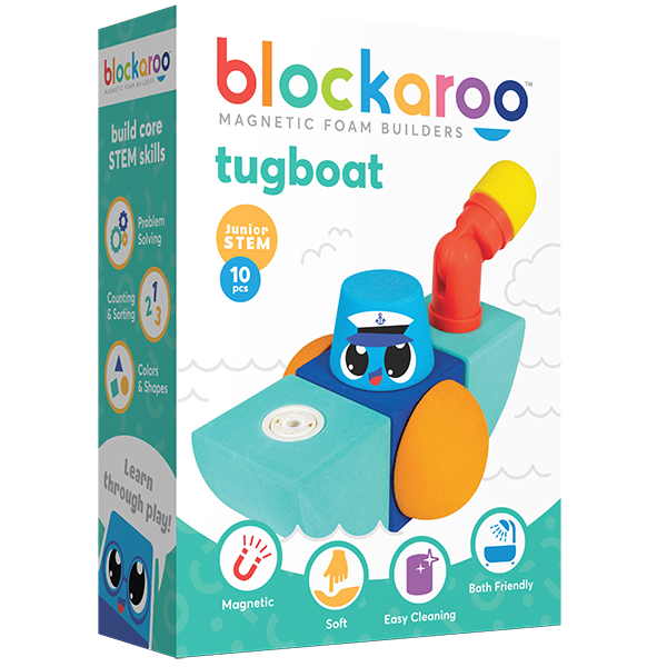 Blockaroo Magnetic Foam Blocks - Small - Tug Boat