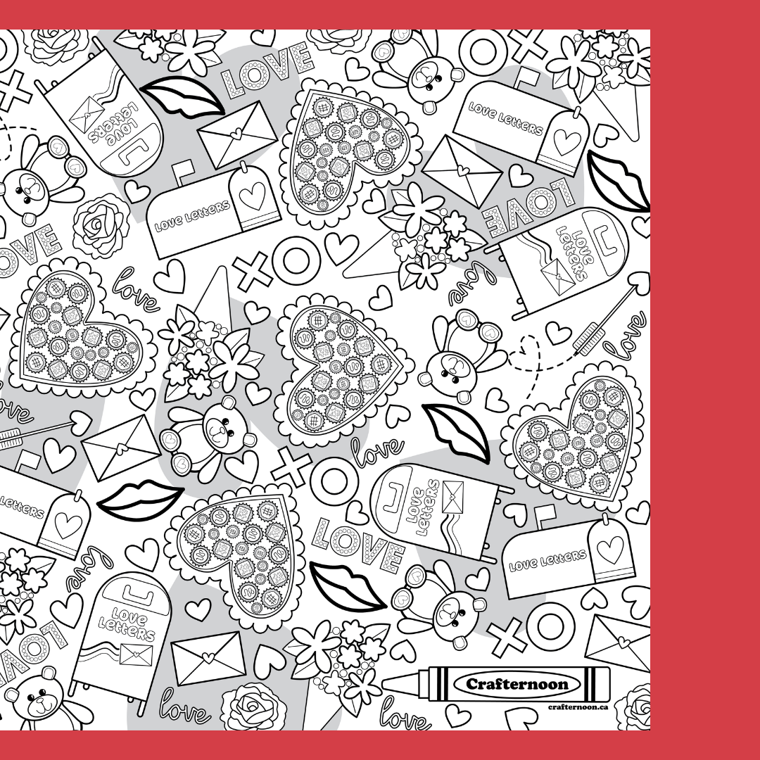 Valentine's Day Mini Colouring Poster