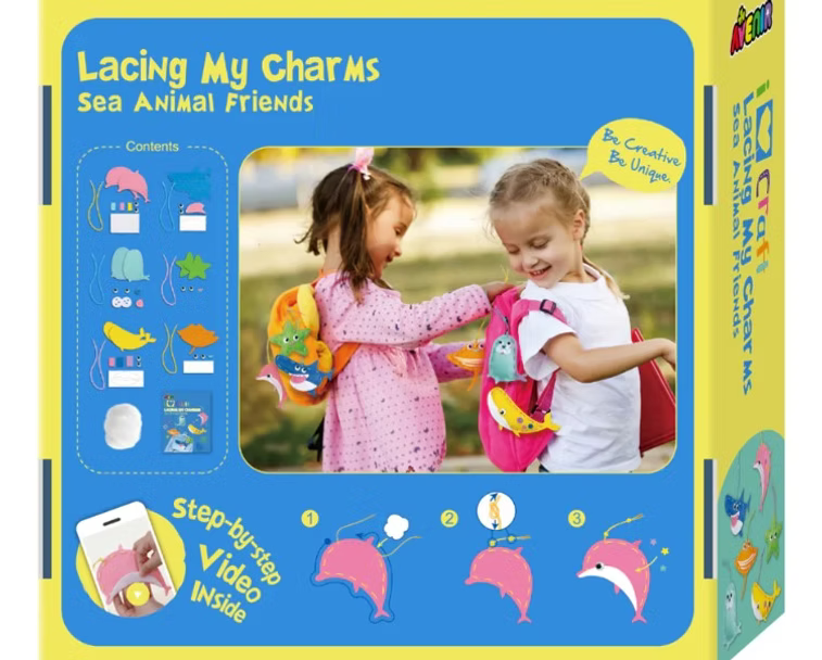 Avenir - i Love Craft - Lacing Charms - Sea Animal Friends