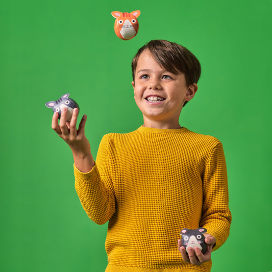 Three Little Cats Juggling Balls