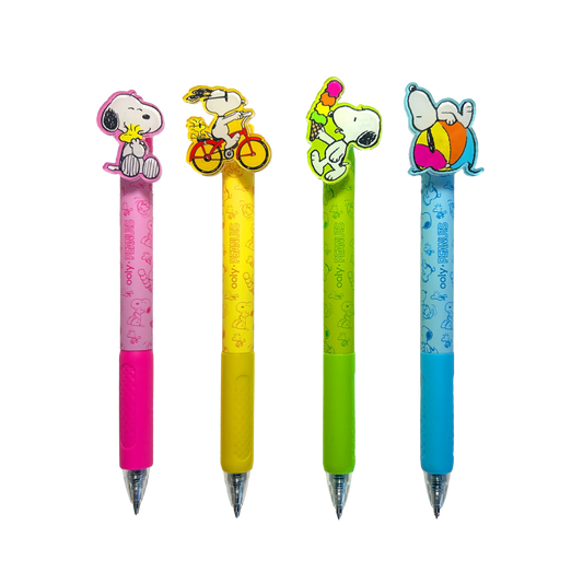 OOLY x Peanuts Black Ink Retractable Gel Pens - Set of 4