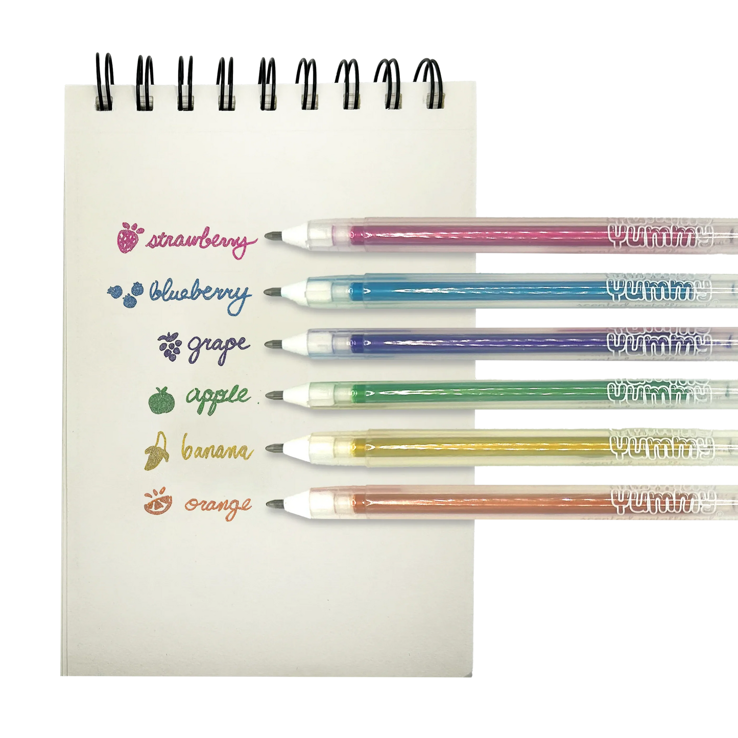 Yummy Yummy Scented Gel Pens - Metallic - Set of 6
