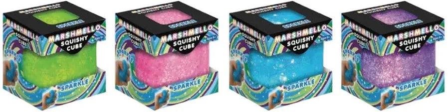 Marshmello Sparkle Squishy Cube