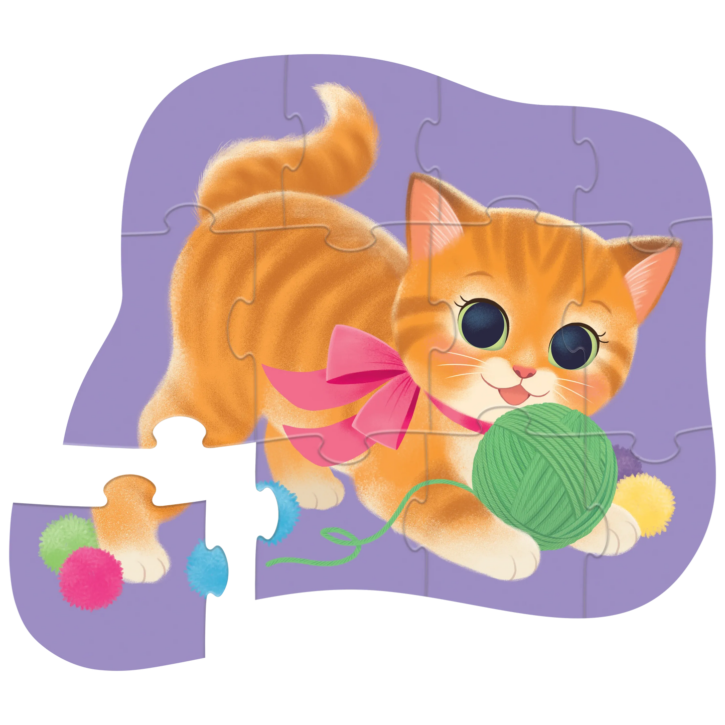 12-Pc Mini Puzzle - Cute Kitten
