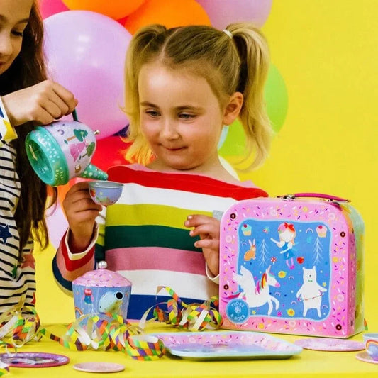 Rainbow Fairy Tin Tea Set 7 pieces in Case