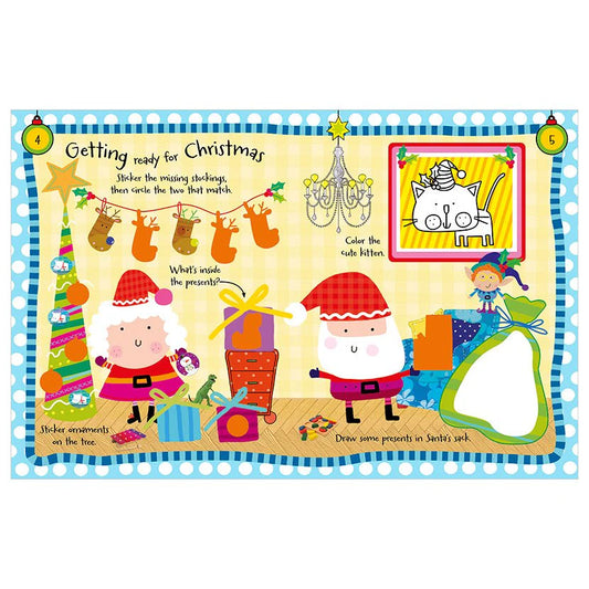 Santa's Busy Night Sticker Activity Book