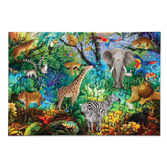 100-Piece Holographic Puzzle - Jungle Paradise
