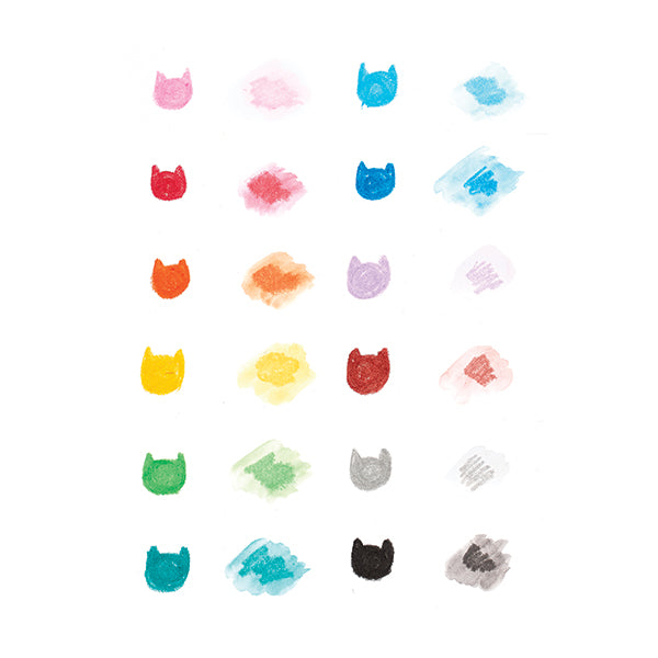 Cat Parade: 12 Twist-Up Watercolor Gel