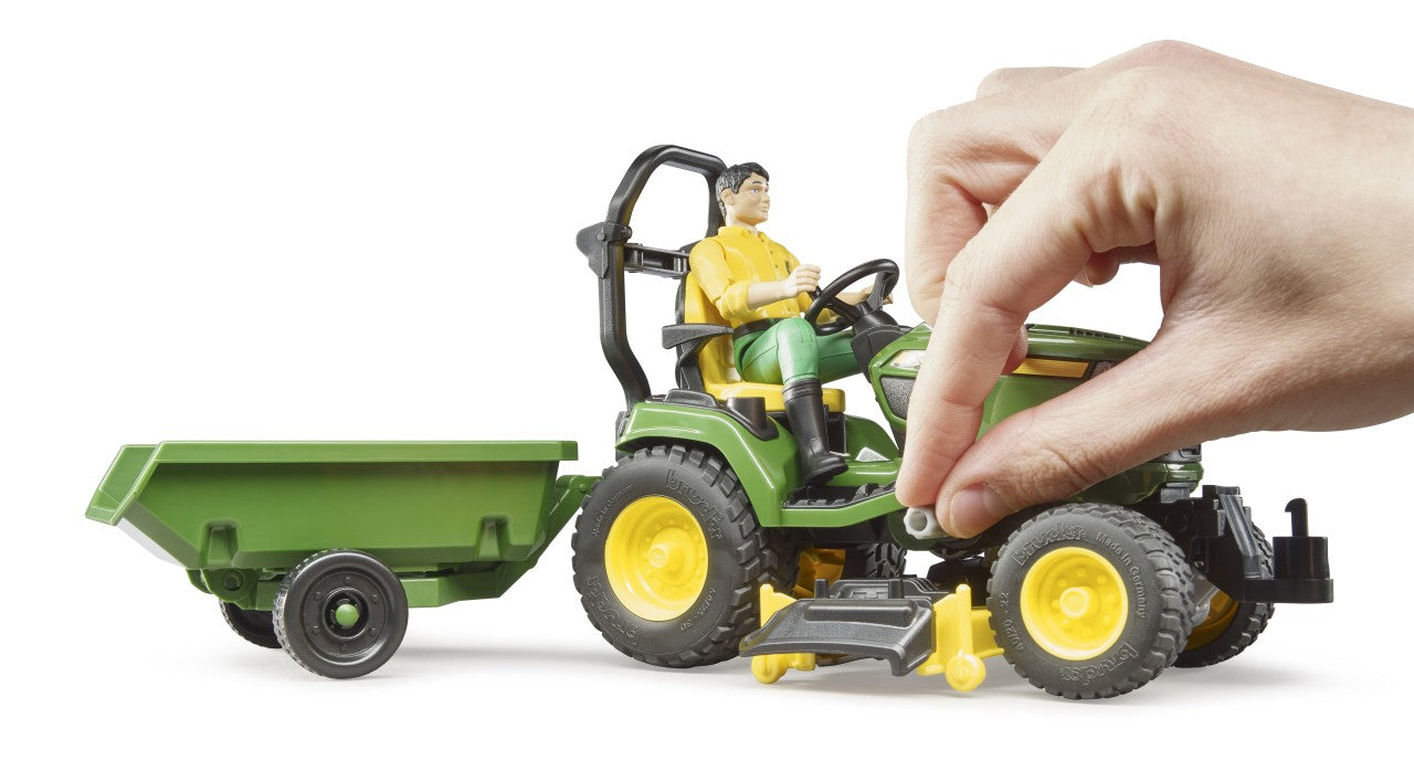 Bruder - John Deere lawn tractor with trailer