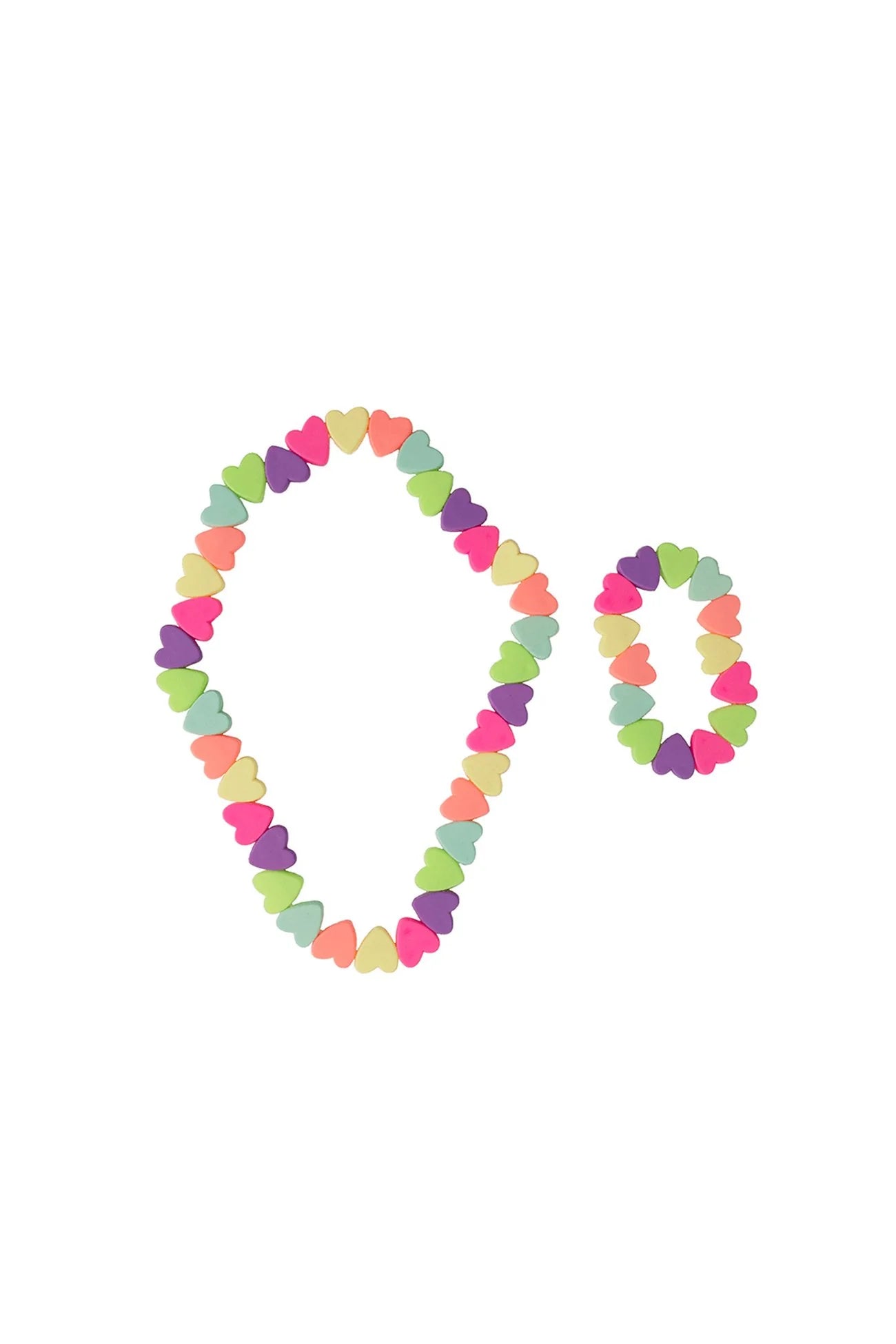 Great Pretenders - Sweet Tart Heart Necklace & Bracelet Set