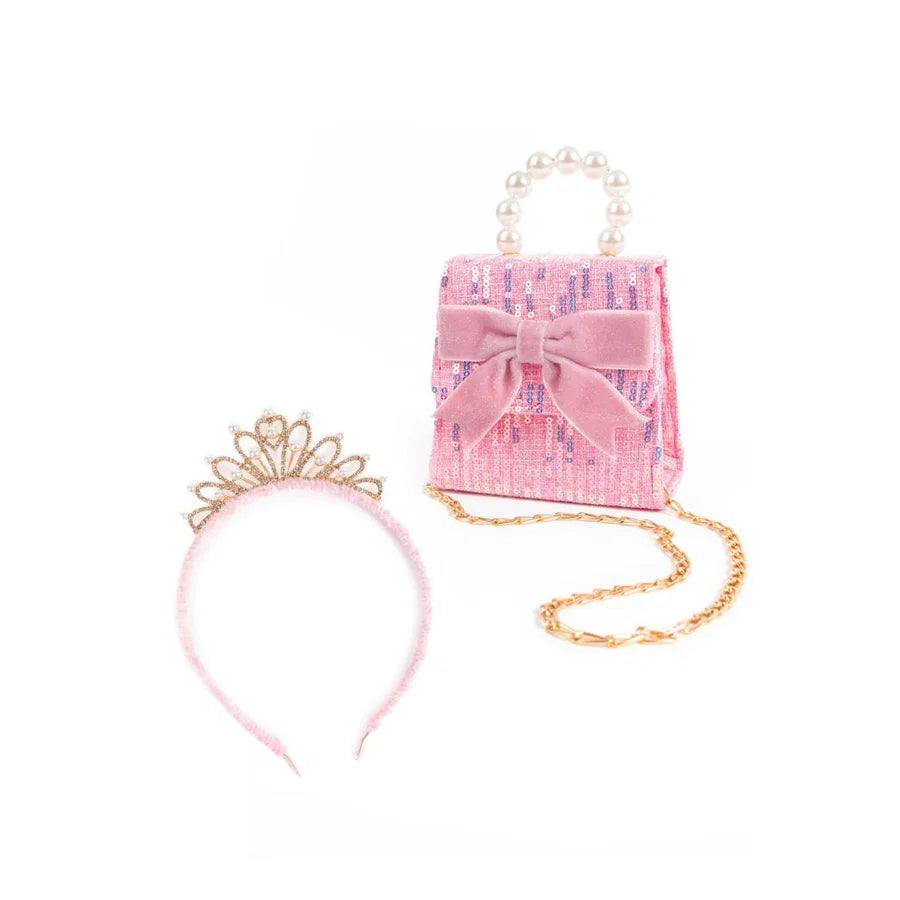 The Mademoiselle Mini Purse with Headband, Pink