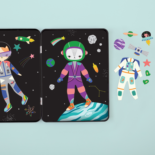 Space Cat Magnetic Dress Up Tin