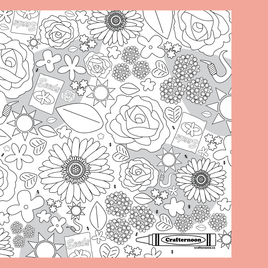 Garden Mini Colouring Poster