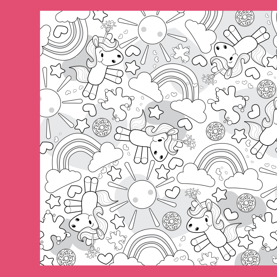 Unicorns Mini Colouring Poster