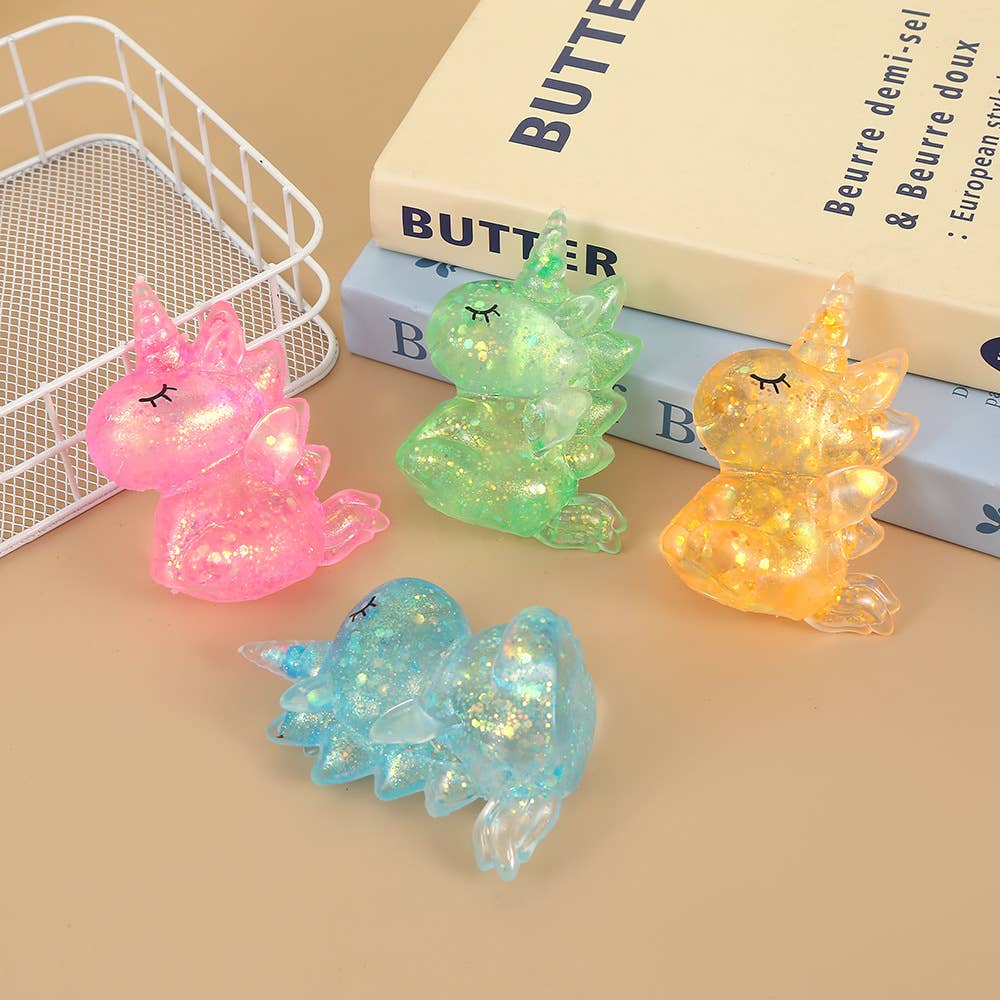 Maltose Glitter unicorn squishy toy-Random Color