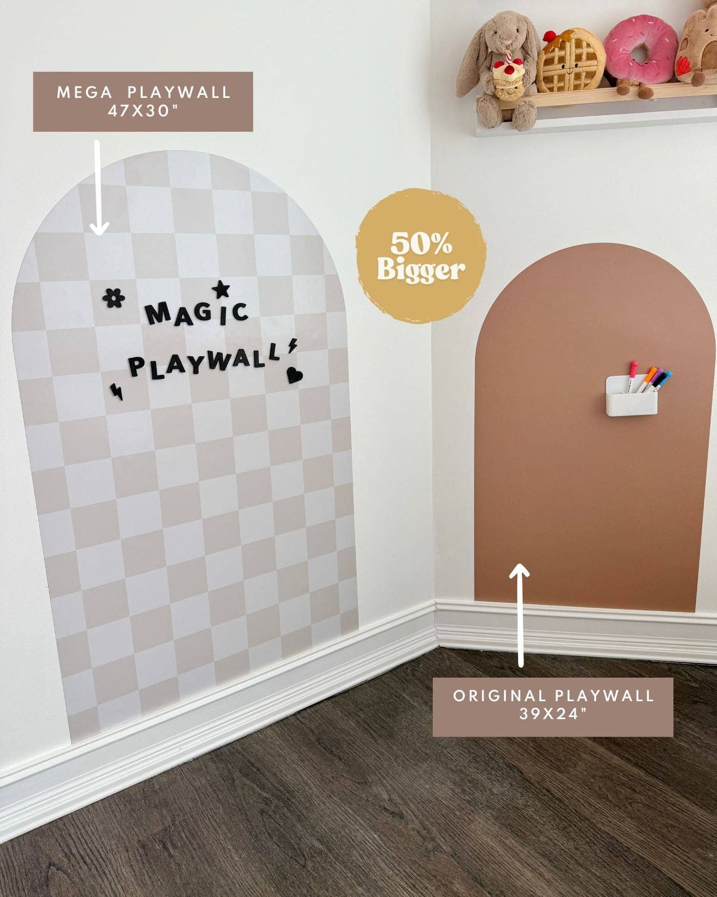 MEGA Magic Playwall - Arch Magnetic Wall Decal for Kids