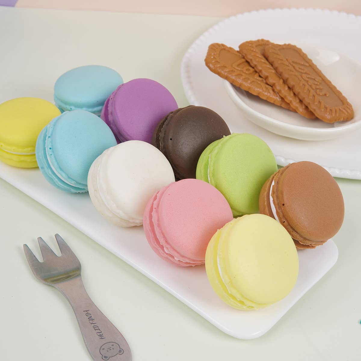 Soft Foam Realistic Macaron Dessert Squeeze Toy