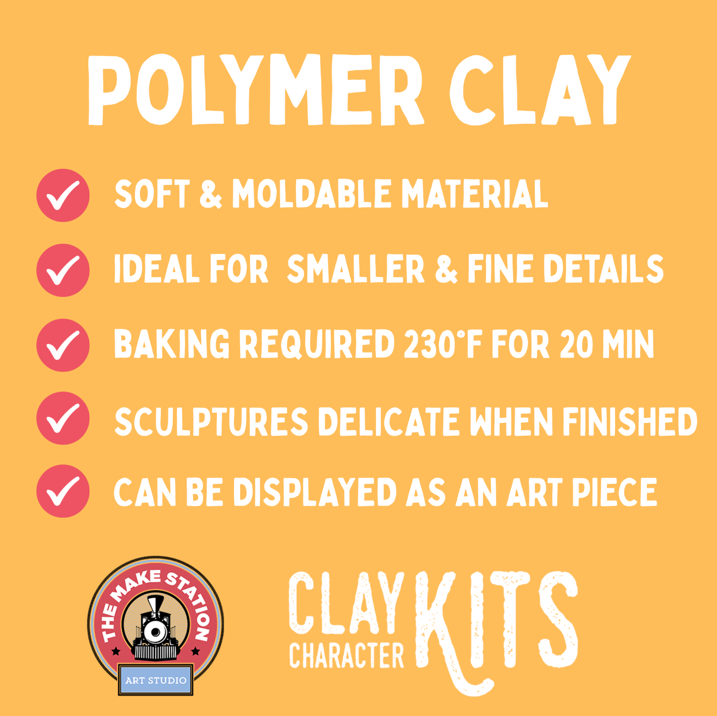 Stacked Penguins DIY Polymer Clay Kit | Christmas Craft Kit