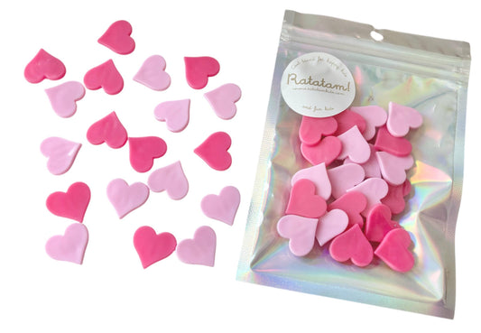Clip-on bike accessories small pink hearts