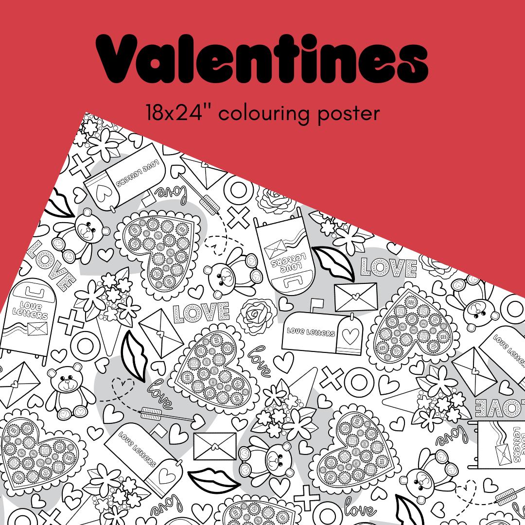 Valentine's Day Mini Colouring Poster