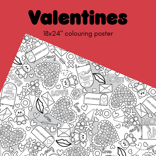 Valentine's Day Mini Colouring Poster