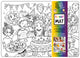 Table top coloring mat, birthday