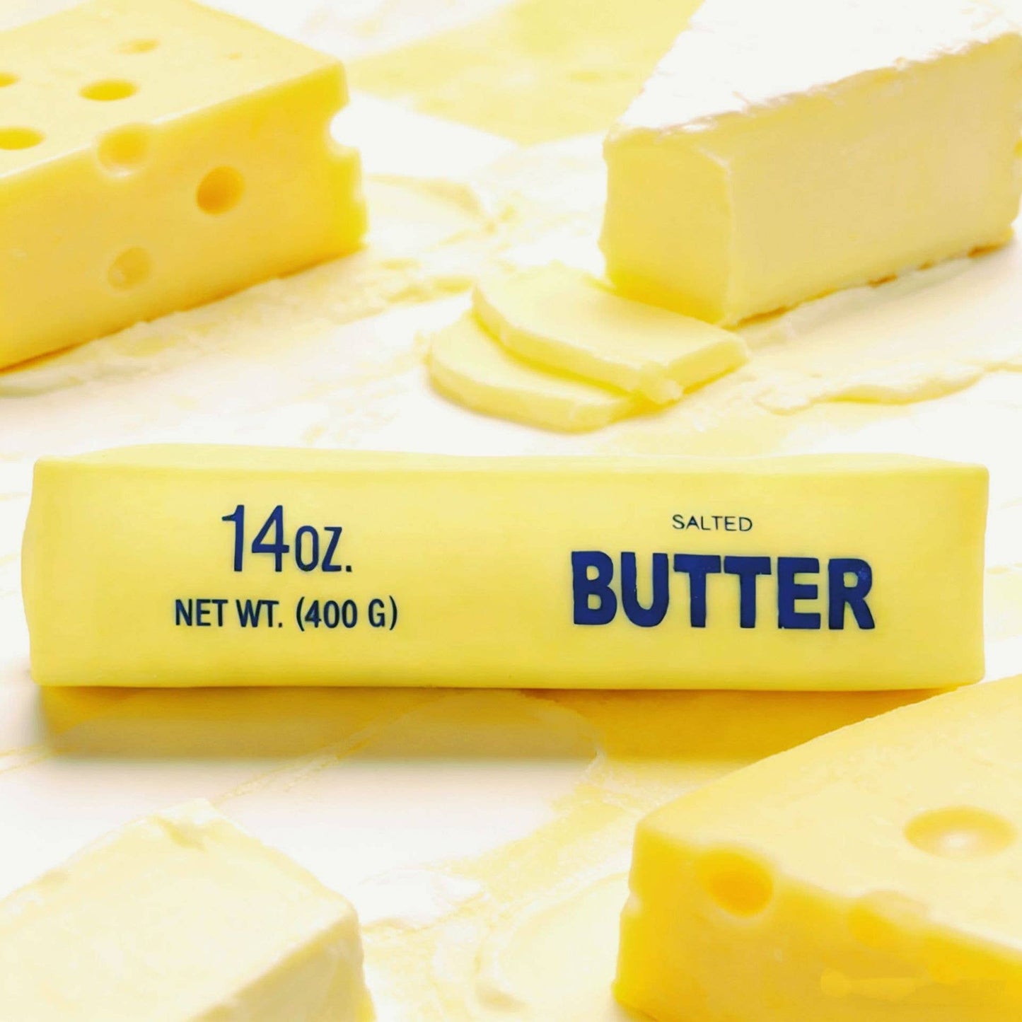 Large Butter Stick Squishy Toy Slow Rising