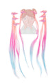 Great Pretenders - Hollywood Hearts Hair Extensions - Pastel