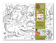 2 Compact coloring mats, dinos & sloths + 6 markers