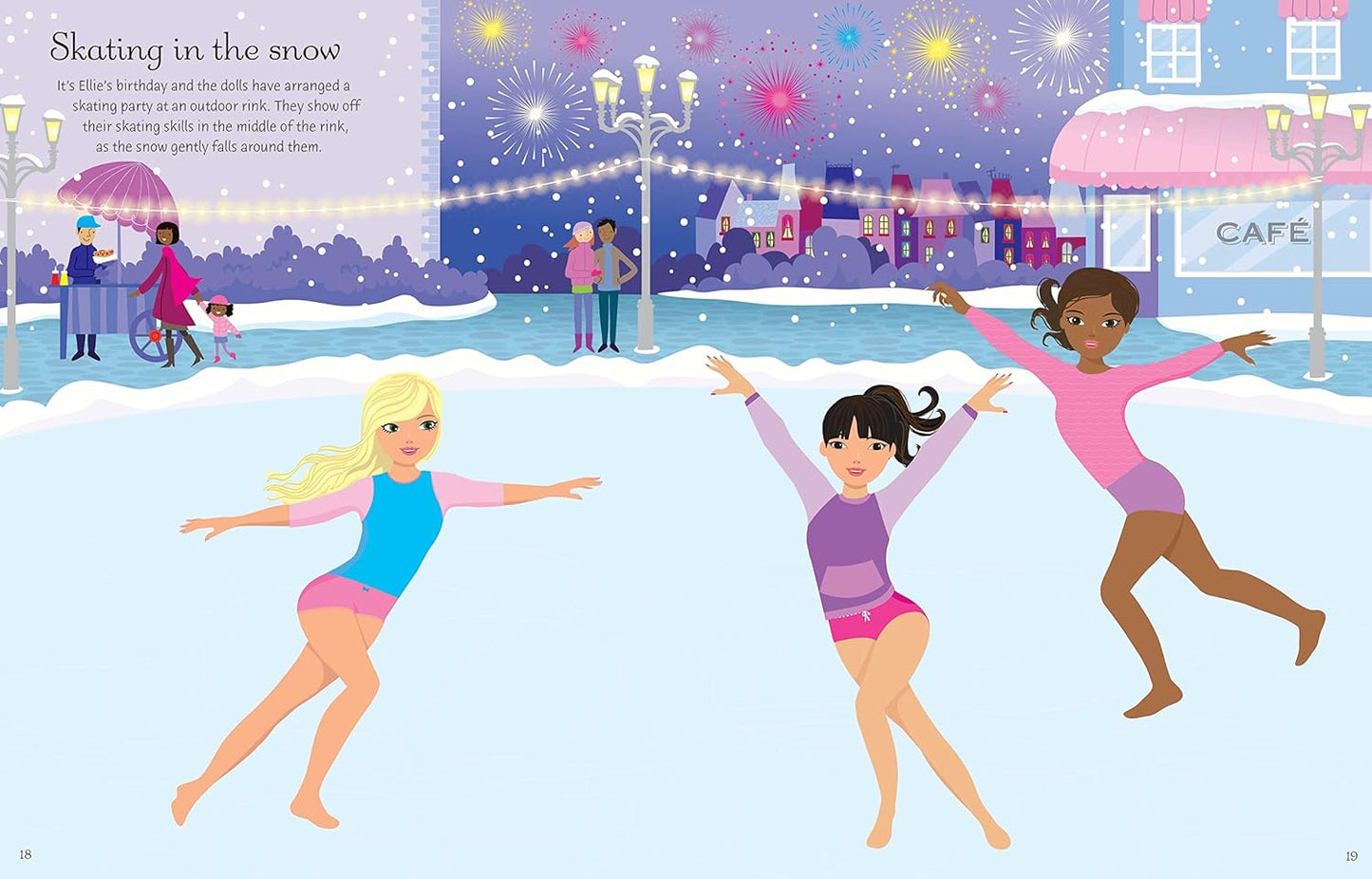 Sticker Dolly Dressing Ice Skaters
