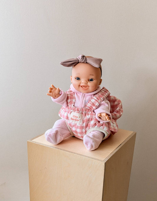Doll Carrier - Pink gigham - Tiny Harlow