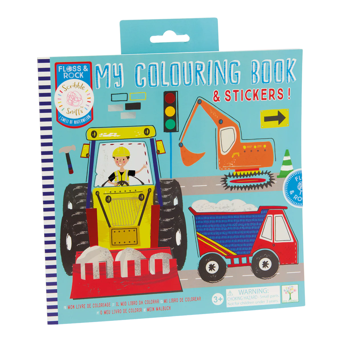 My Colouring Book & Stickers Construction