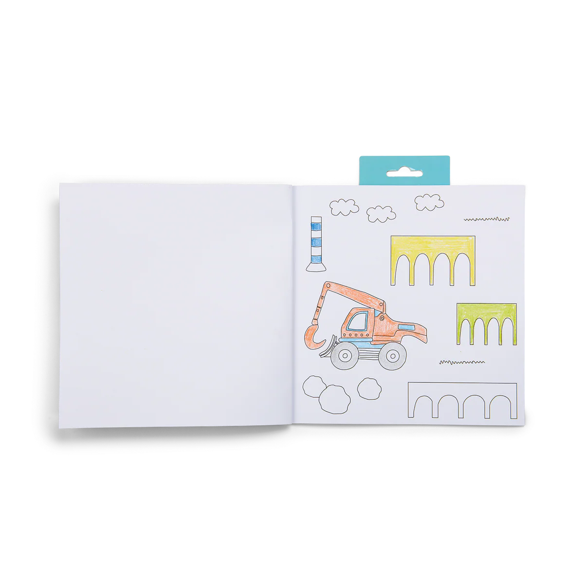 My Colouring Book & Stickers Construction