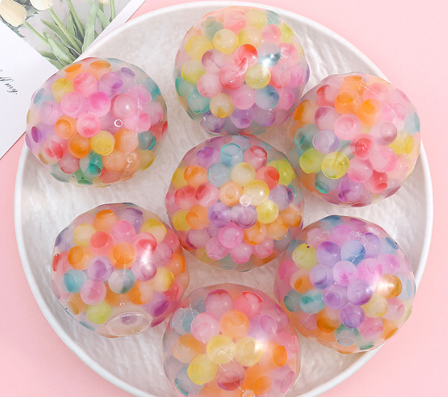 Colorful Beaded Grape Squeeze Ball