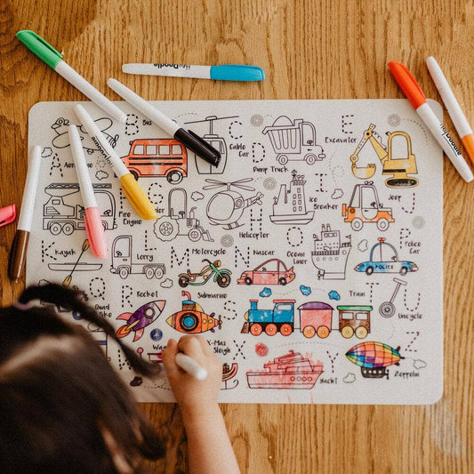 Toot Toot Honk Classic Coloring & Doodle Mat
