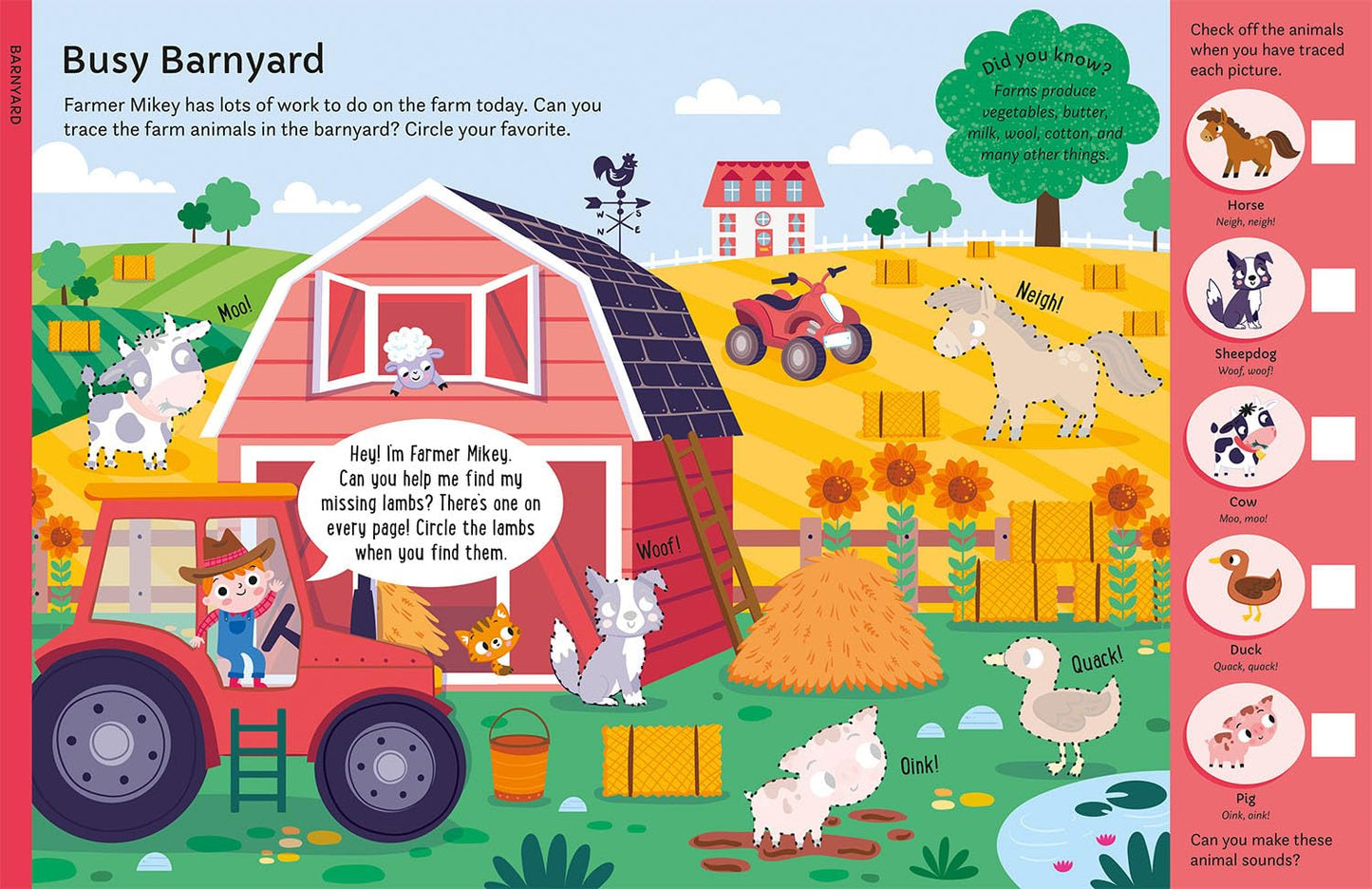 Farm Wipe-Clean Activity Book Reusable Drawing and Activity Fun