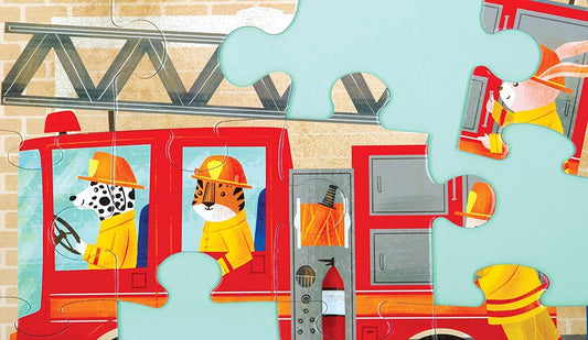 Fire Truck Pouch 12 Piece Puzzle