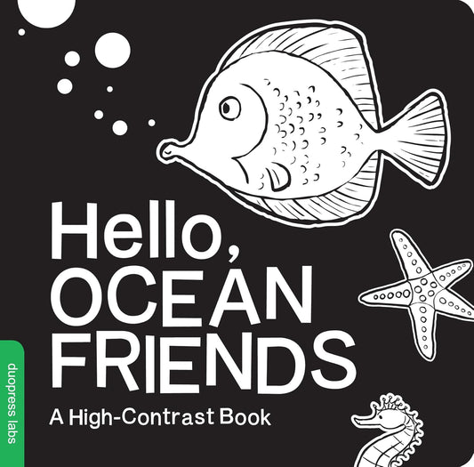 Hello, Ocean Friends: A Black-and-White Board Book for Babies