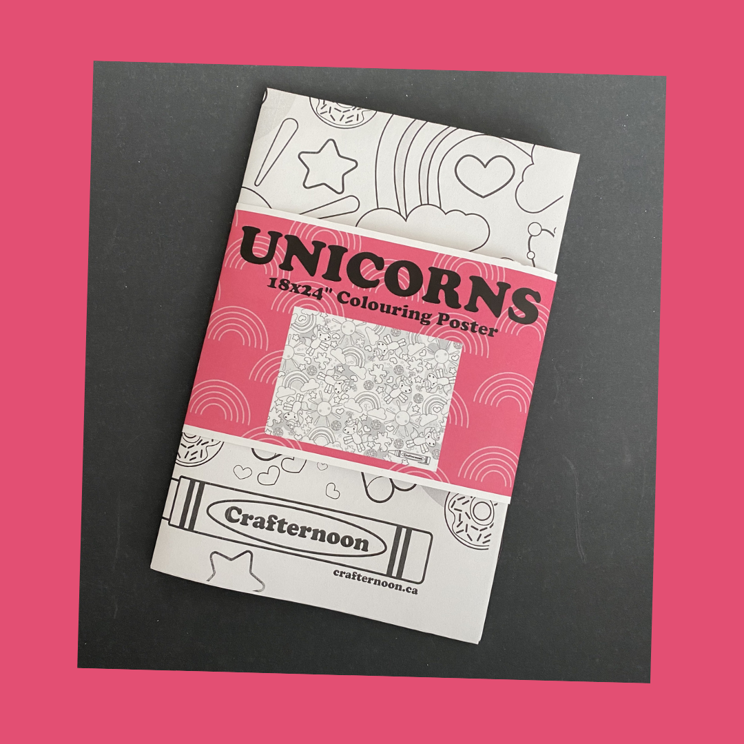 Unicorns Mini Colouring Poster
