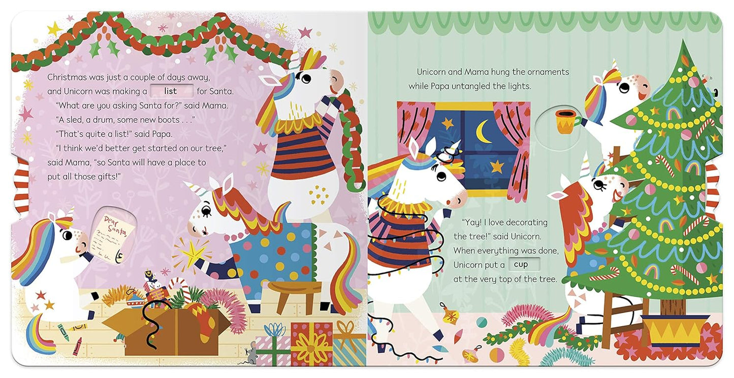 Unicorn's Christmas Turn the Wheels for Some Holiday Fun!