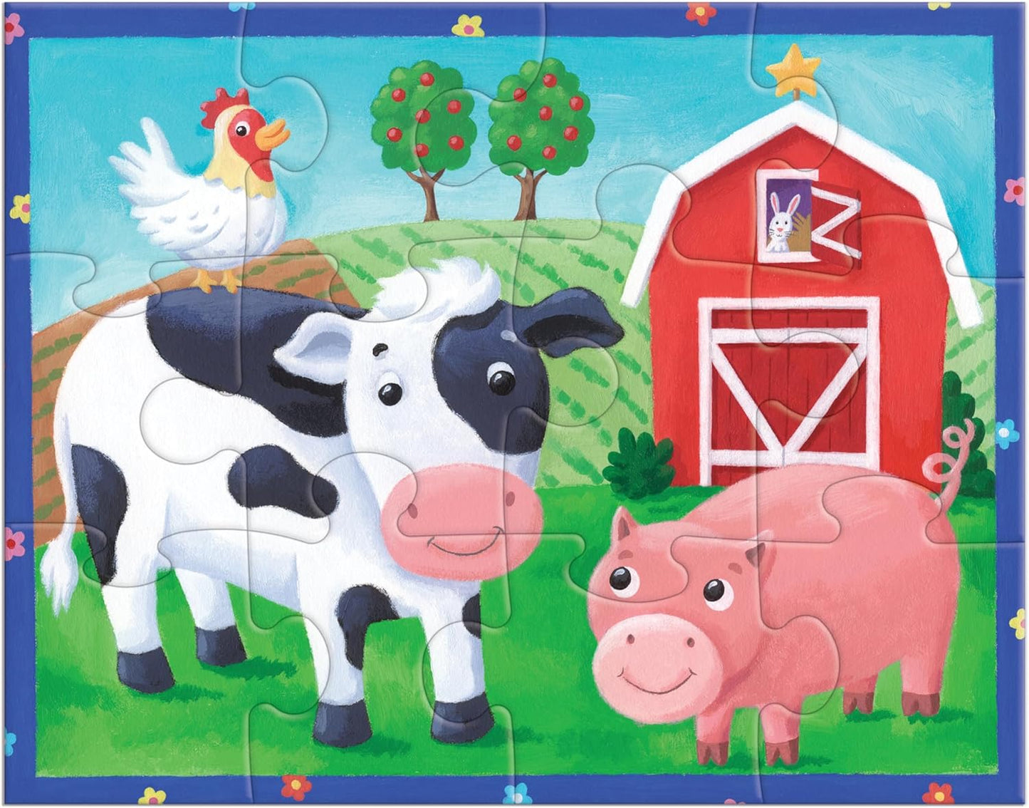 On The Farm 12-Piece Pouch Puzzle