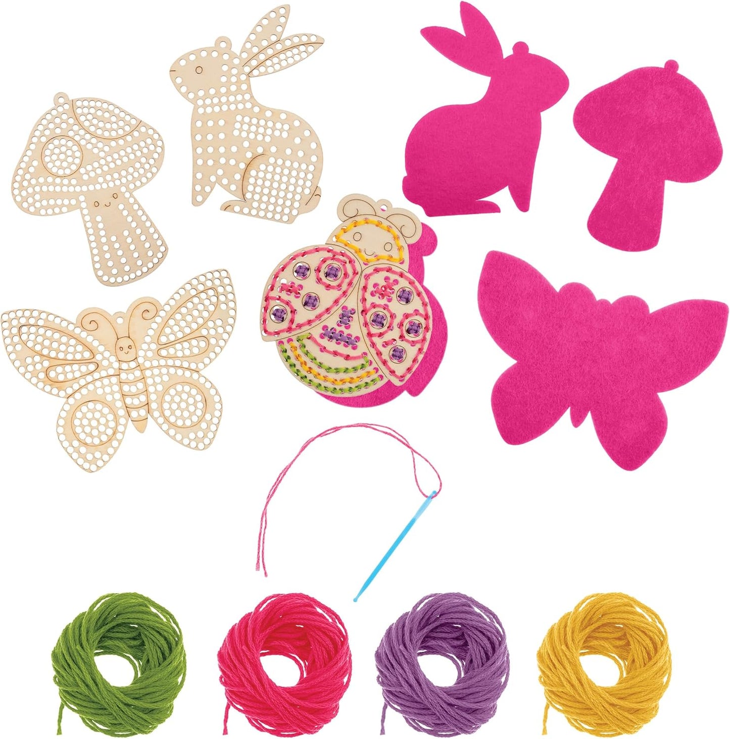Wooden Lacing Cards Garden
