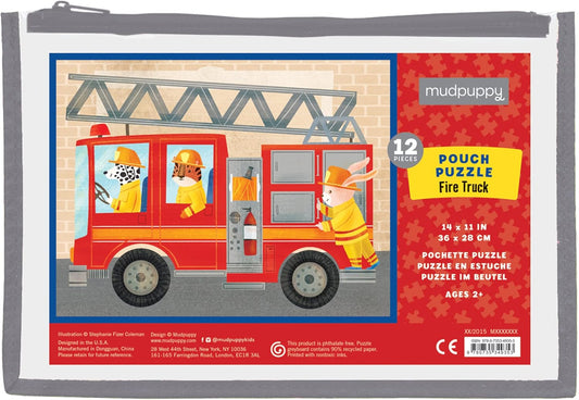 Fire Truck Pouch 12 Piece Puzzle