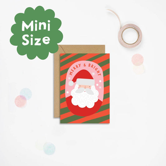 Candy Cane Santa Christmas Card