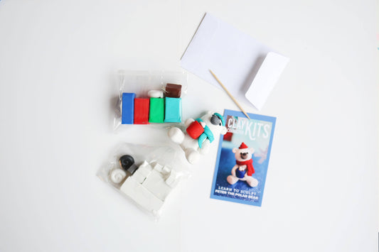 Peter the Polar Bear DIY Polymer Clay Kit - Wholesale Craft