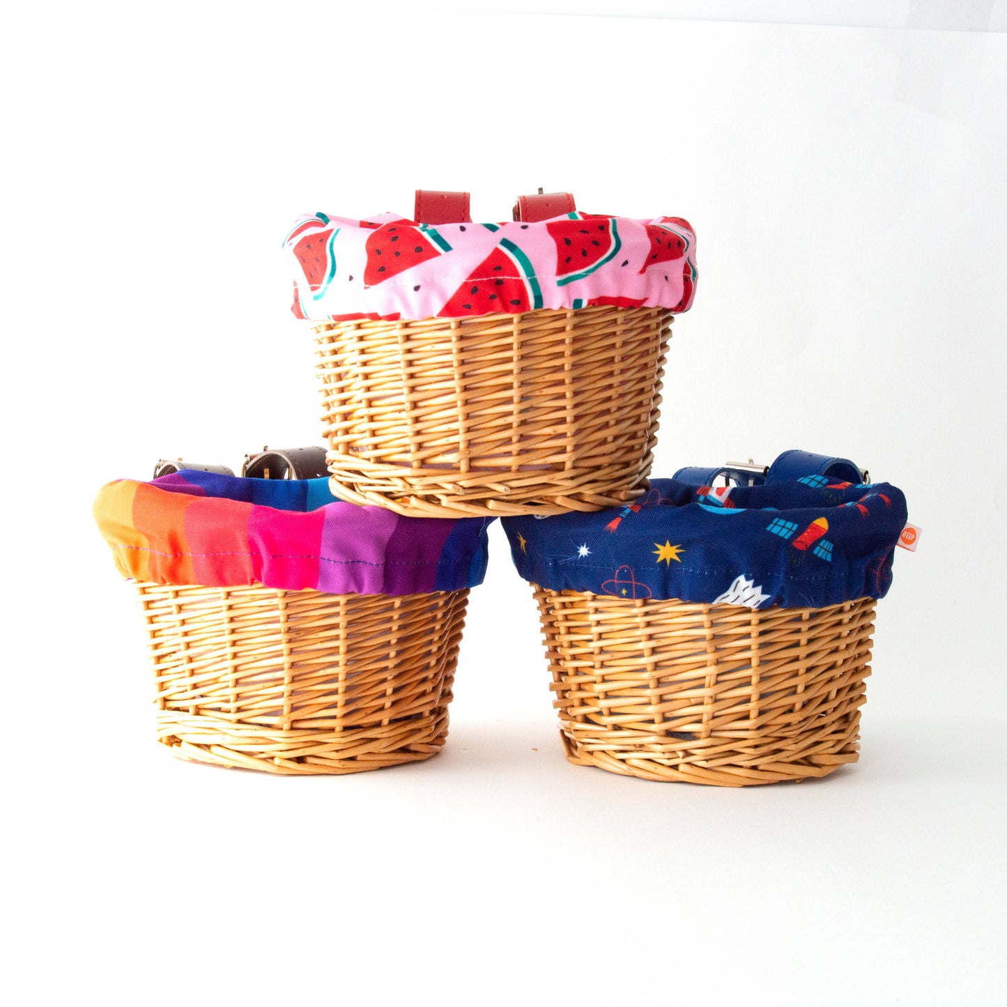 Beep Kids Wicker Basket with Fun Rainbow Liner 🌈