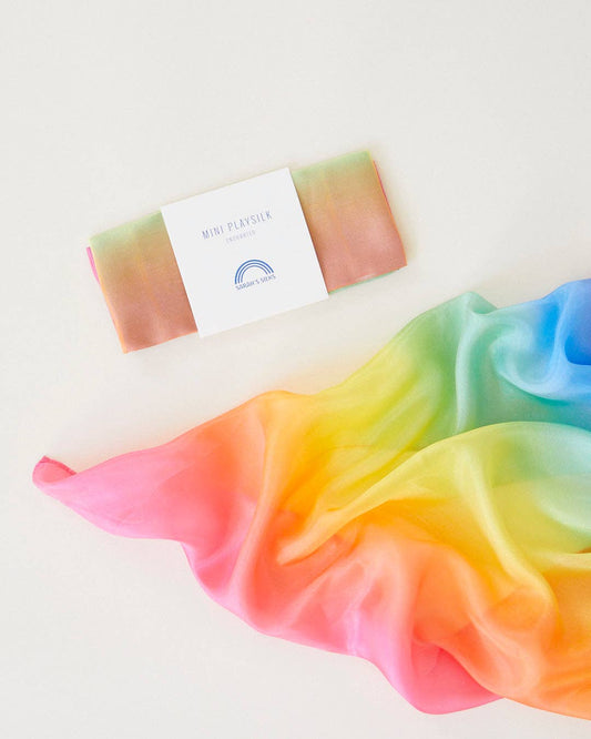 Mini Enchanted Playsilks - 100% Silk Natural, Waldorf Toys
