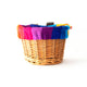 Beep Kids Wicker Basket with Fun Rainbow Liner 🌈