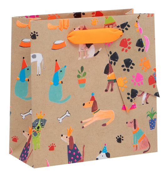 BAG SMALL KRAFT -DOGS